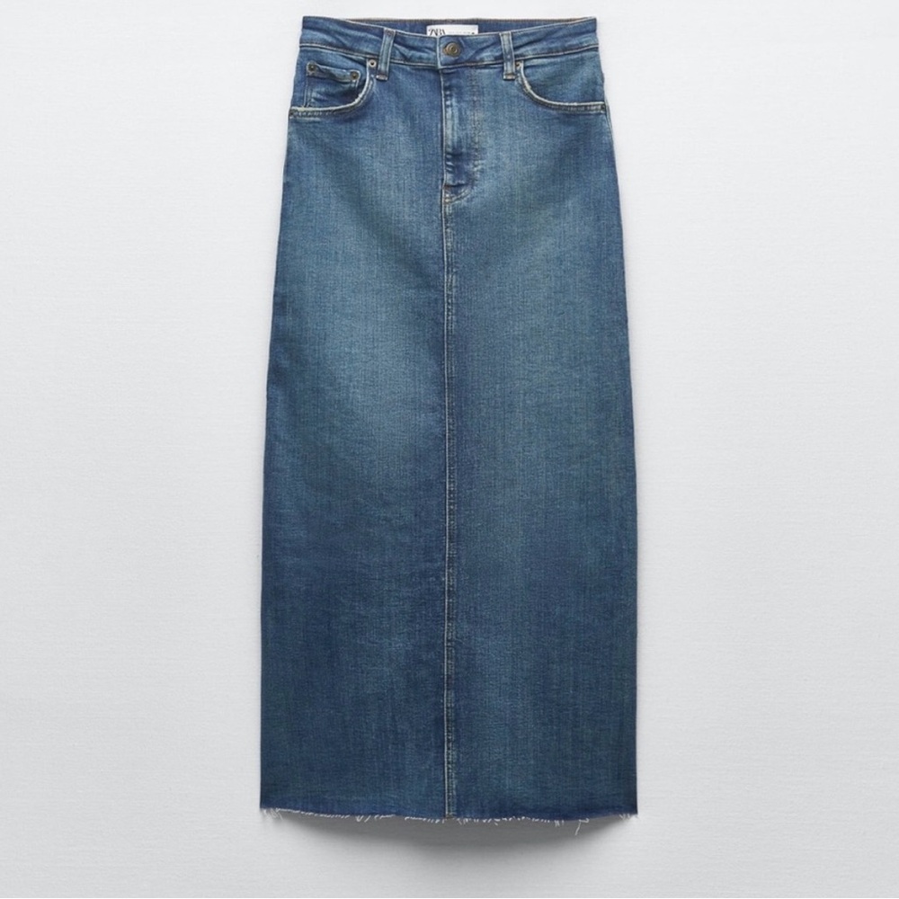 Zara Blue Denim Skirt